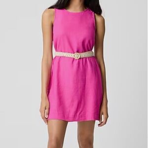 linen blend sleeveless mini dress